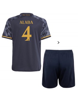 Billige Real Madrid David Alaba #4 Bortedraktsett Barn 2023-24 Kortermet (+ Korte bukser)